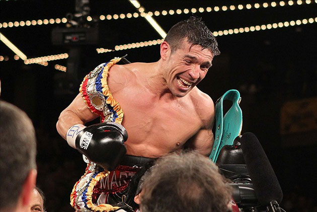 Sergio Martinez celebrates